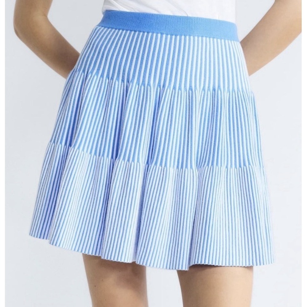 Free Assembly XXL Women's Plus Ribbed Sweater Stitch Tiered Mini Skirt NWT - Picture 1 of 8